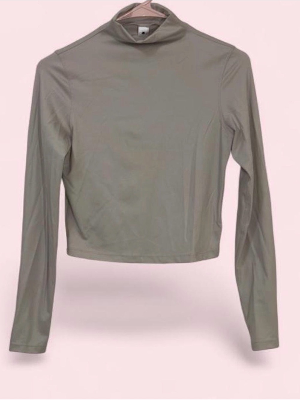 Yogalicious Sage Green Mock Neck Long Sleeve Top